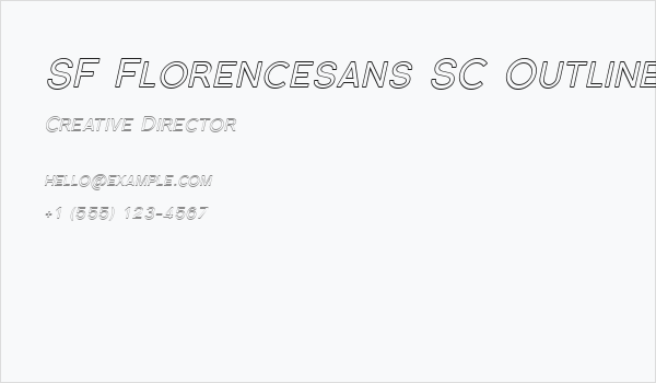 SF Florencesans SC Outline Italic Business Card