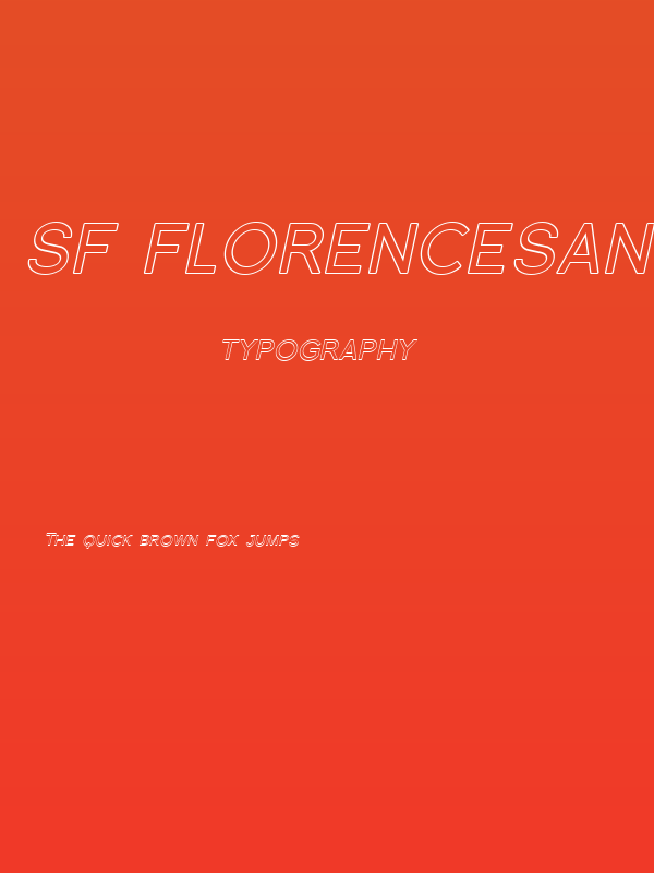 SF Florencesans SC Outline Italic Poster