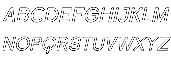 SF Florencesans SC Outline Italic Font LOWERCASE