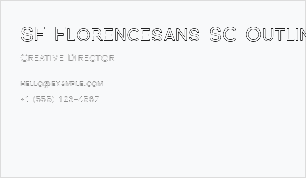 SF Florencesans SC Outline Business Card