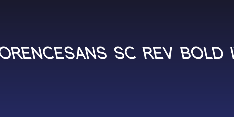 SF Florencesans SC Rev Bold Italic Social Header