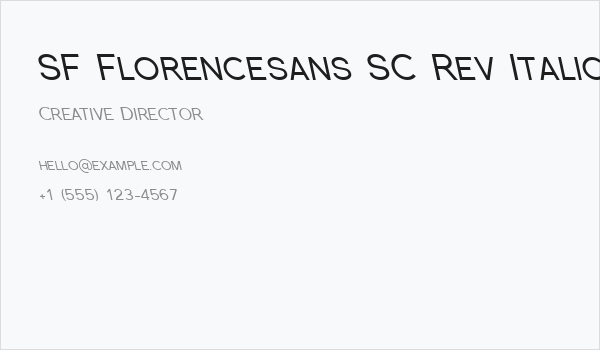 SF Florencesans SC Rev Italic Business Card