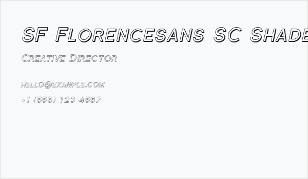 SF Florencesans SC Shaded Italic Business Card