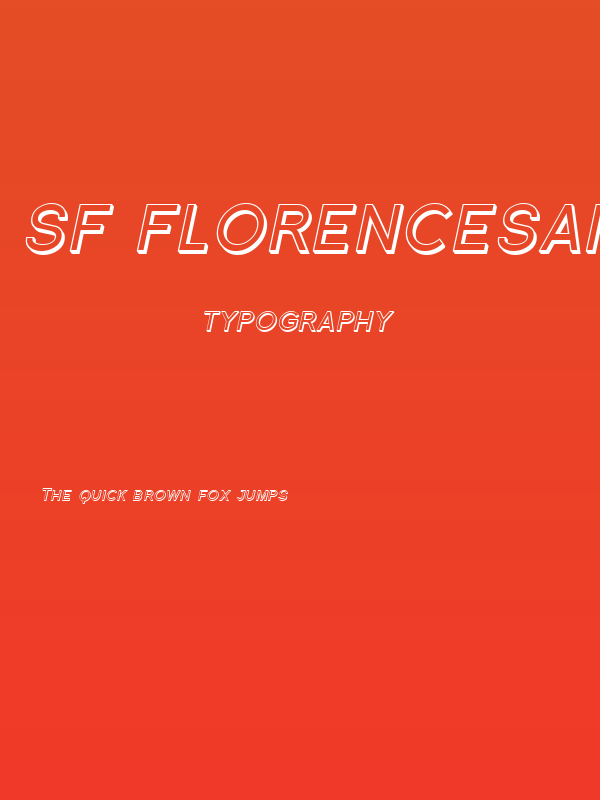 SF Florencesans SC Shaded Italic Poster
