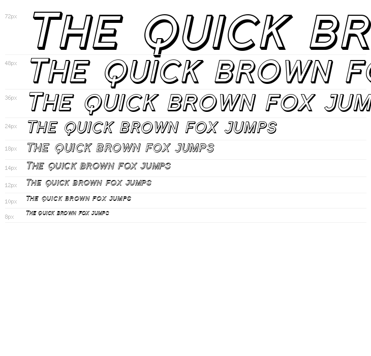 SF Florencesans SC Shaded Italic Waterfall