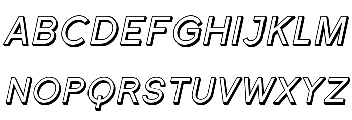 SF Florencesans SC Shaded Italic Font LOWERCASE