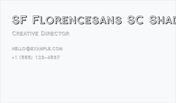 SF Florencesans SC Shaded Business Card