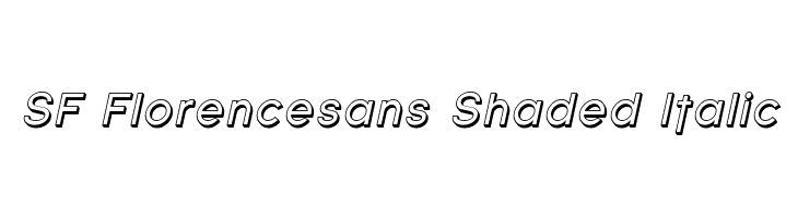 SF Florencesans Shaded Italic Font