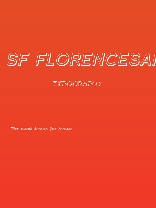 SF Florencesans Shaded Italic Poster