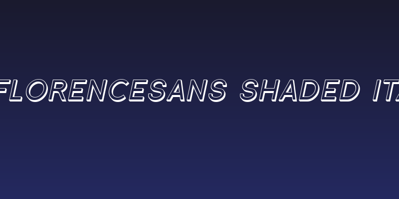 SF Florencesans Shaded Italic Social Header