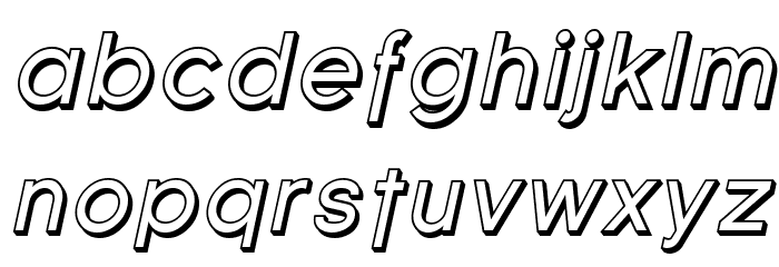 SF Florencesans Shaded Italic Font LOWERCASE