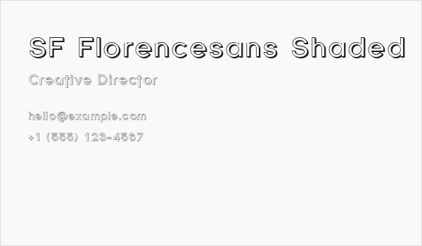SF Florencesans Shaded Business Card