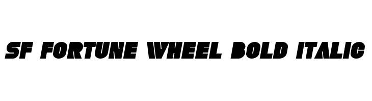 SF Fortune Wheel Bold Italic  Frei Schriftart Herunterladen