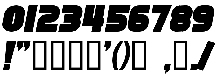 SF Fortune Wheel Bold Italic Font OTHER CHARS