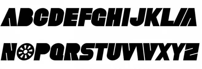 SF Fortune Wheel Bold Italic Caratteri MAIUSCOLE