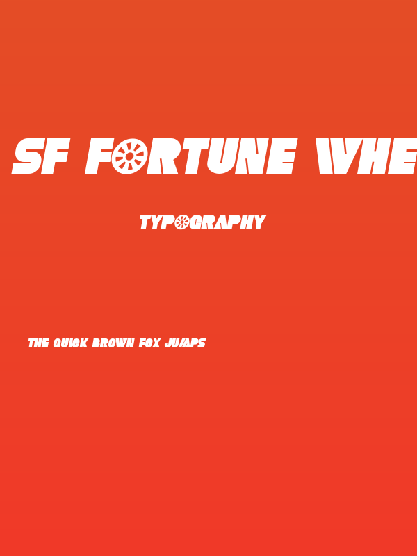 SF Fortune Wheel Bold Italic Poster