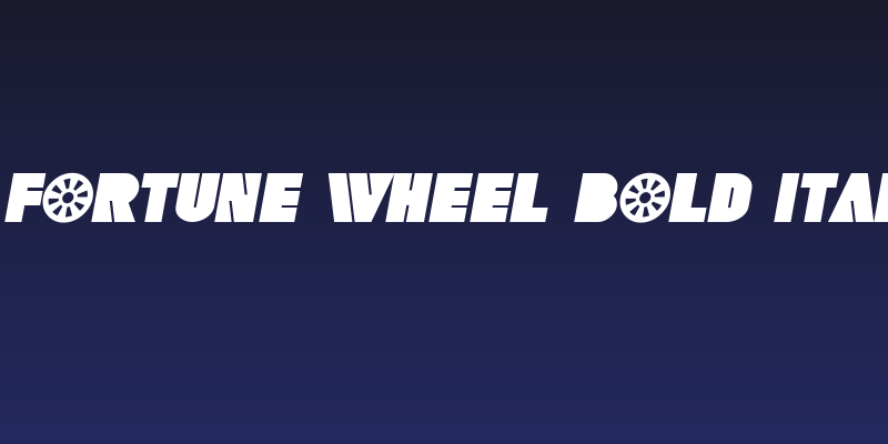 SF Fortune Wheel Bold Italic Social Header