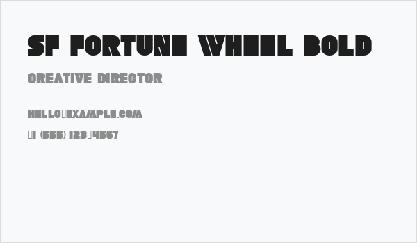 SF Fortune Wheel Bold Business Card