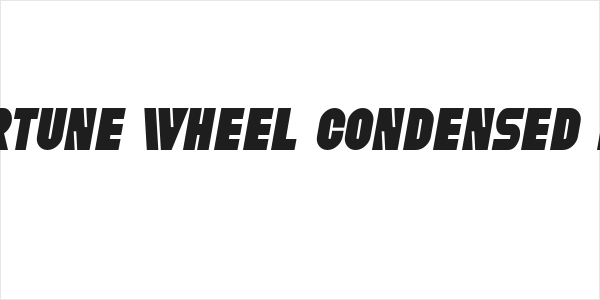 SF Fortune Wheel Condensed Italic Logo