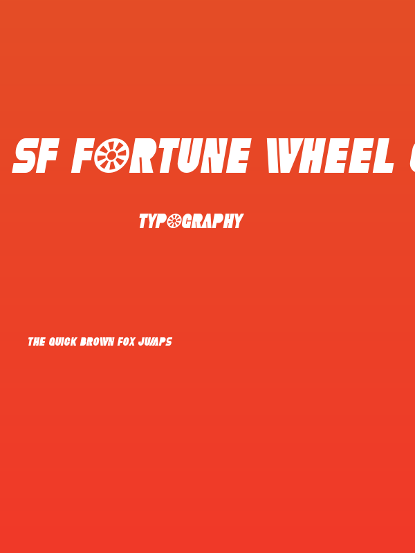SF Fortune Wheel Condensed Italic Poster