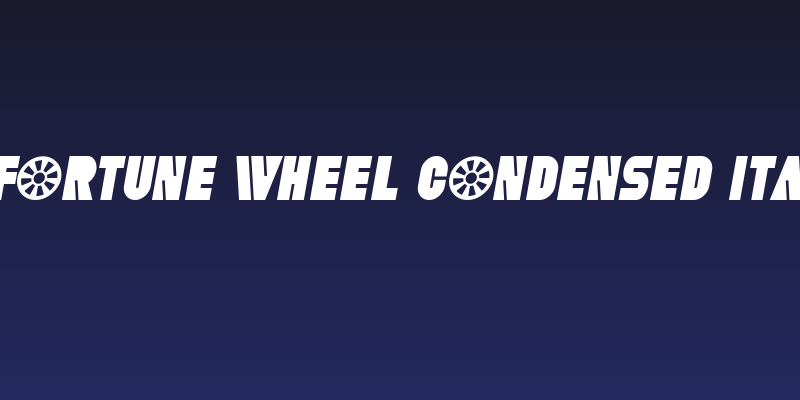 SF Fortune Wheel Condensed Italic Social Header