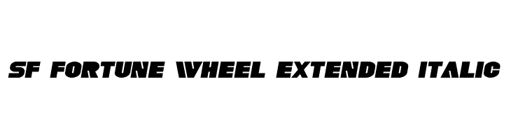 SF Fortune Wheel Extended Italic Font