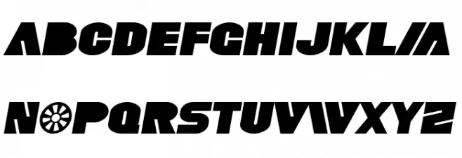 SF Fortune Wheel Extended Italic 字体 大写