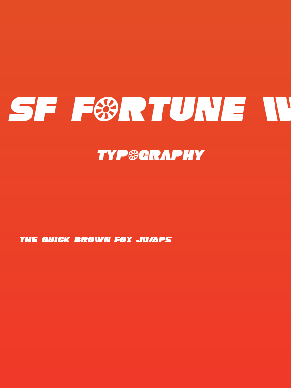 SF Fortune Wheel Extended Italic Poster