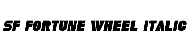 SF Fortune Wheel Italic Font