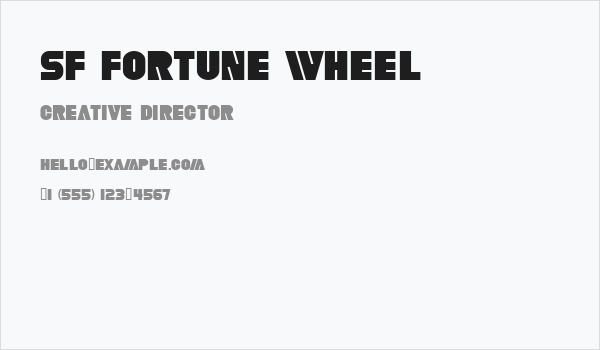 SF Fortune Wheel Business Card