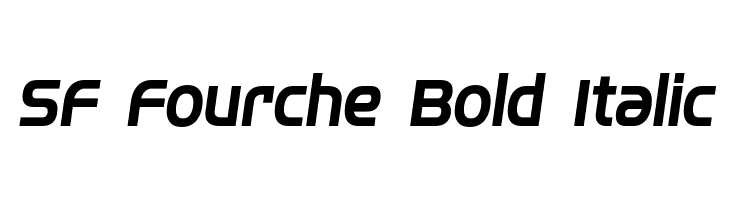 SF Fourche Bold Italic Font