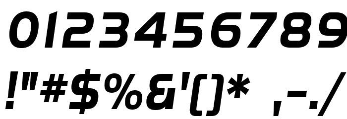 SF Fourche Bold Italic Font OTHER CHARS