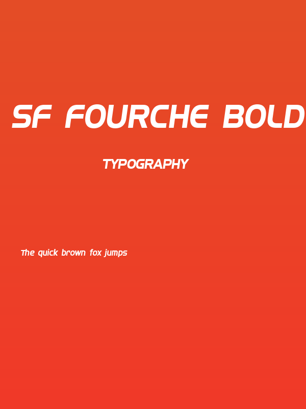 SF Fourche Bold Italic Poster