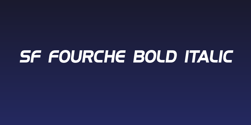 SF Fourche Bold Italic Social Header