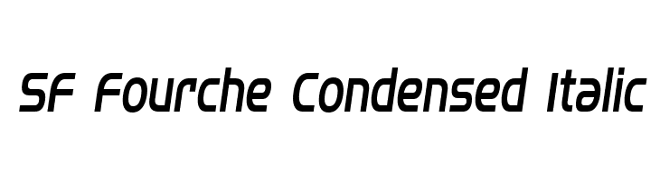 SF Fourche Condensed Italic Font