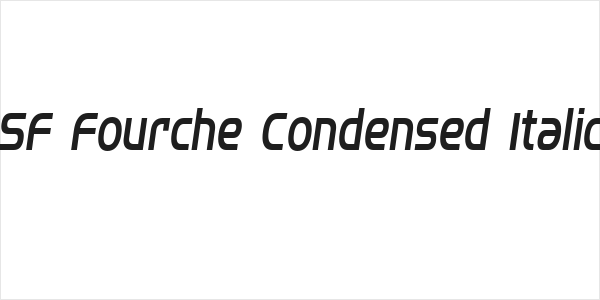 SF Fourche Condensed Italic Logo