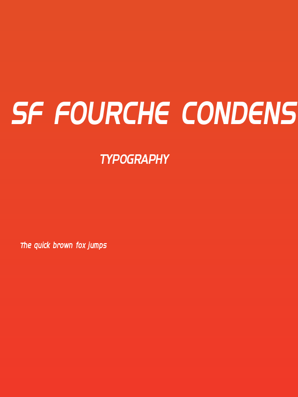 SF Fourche Condensed Italic Poster