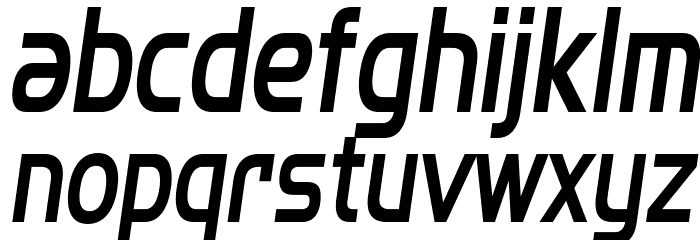 SF Fourche Condensed Italic Font LOWERCASE