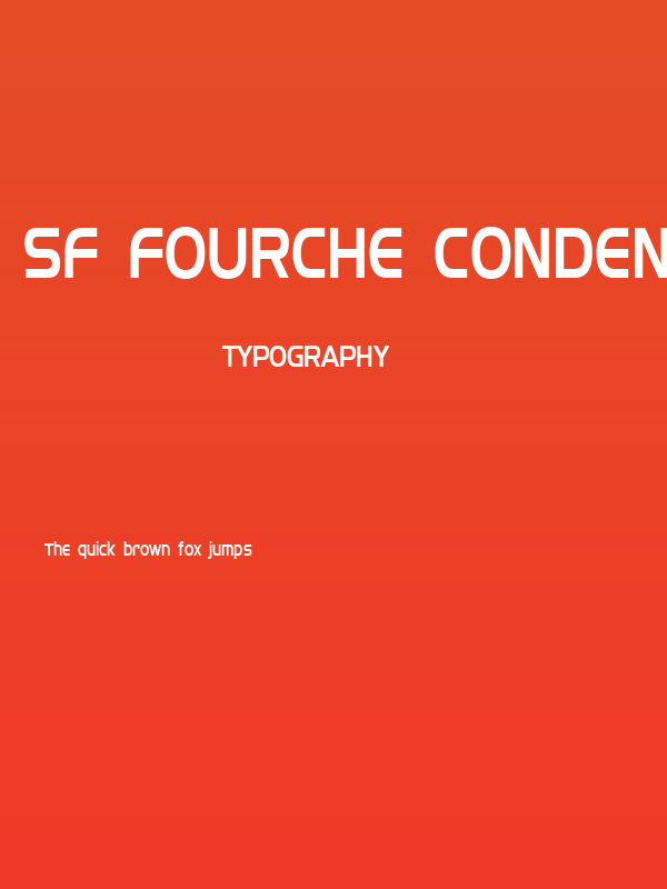 SF Fourche Condensed Poster