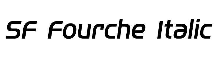 SF Fourche Italic Font