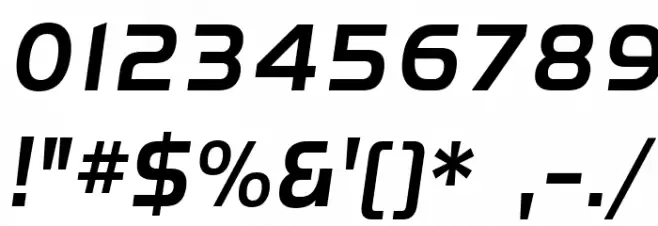 SF Fourche Italic Font OTHER CHARS