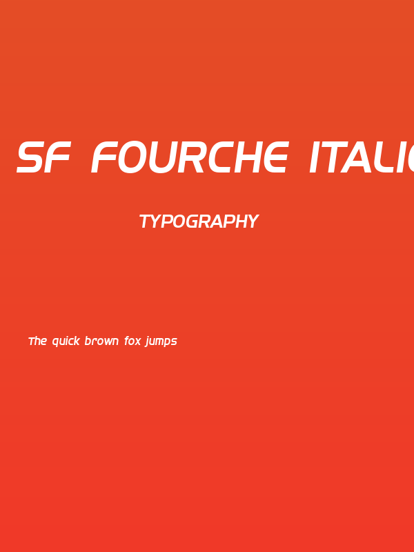 SF Fourche Italic Poster