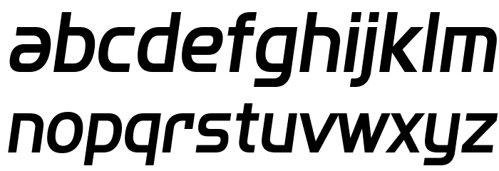 SF Fourche Italic Font LOWERCASE