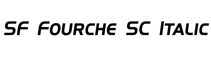 SF Fourche SC Italic Font