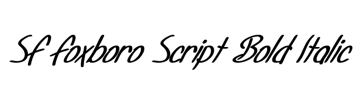 SF Foxboro Script Bold Italic  font caratteri gratis