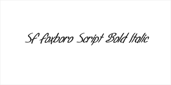 SF Foxboro Script Bold Italic Logo