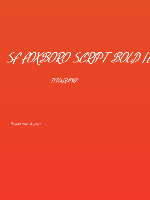 SF Foxboro Script Bold Italic Poster