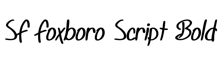 SF Foxboro Script Bold  font caratteri gratis