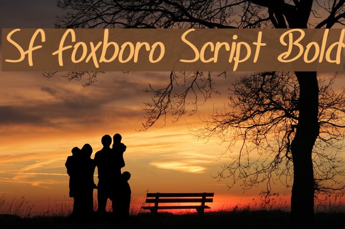 SF Foxboro Script Bold Font examples