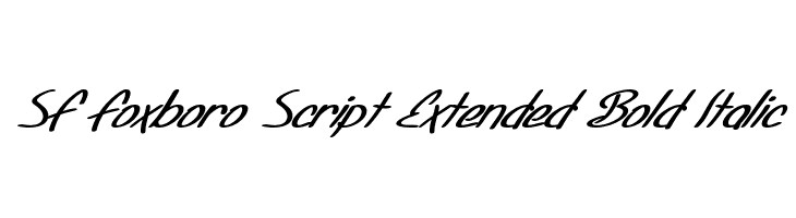 SF Foxboro Script Extended Bold Italic Font